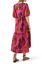 Wild Leopard Midi Dress